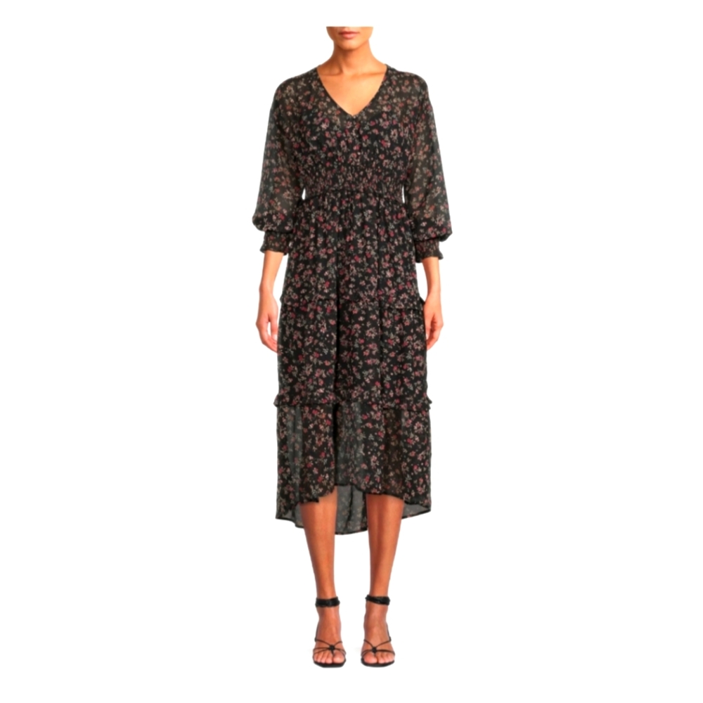 Black floral dress